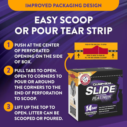 Arm & Hammer Slide Platinum Easy Clean-Up Clumping Cat Litter, 34 lb - view 3