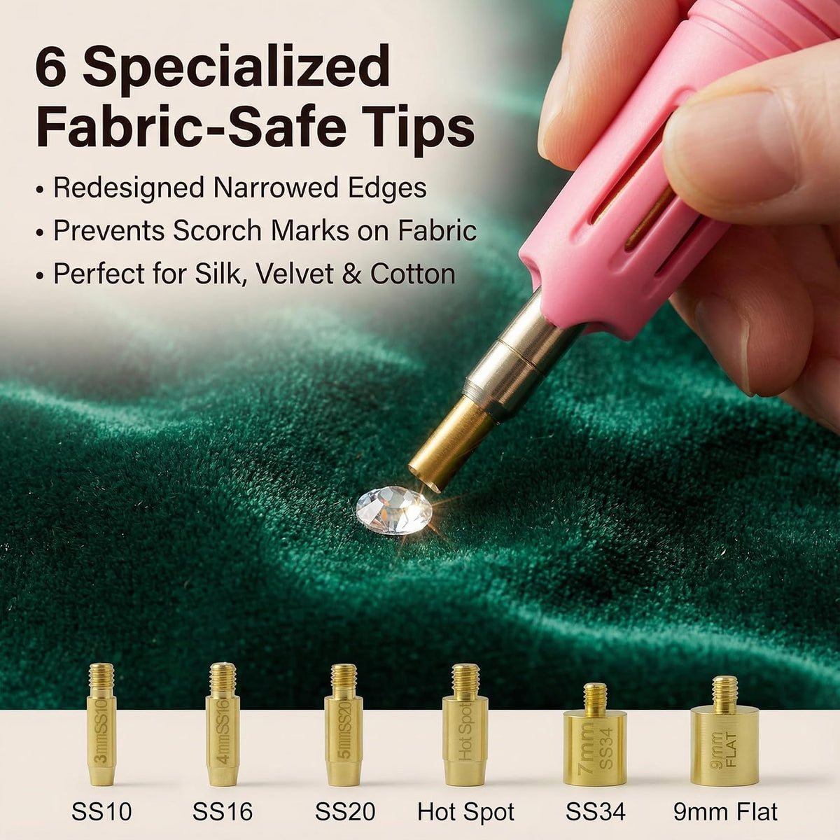 Worthofbest Hotfix Rhinestone Applicator Kit, 5000 Pcs, 3 Gem Sizes - view 4