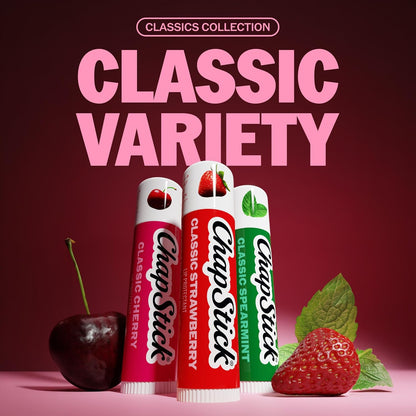 ChapStick Classic Lip Balm Variety Pack, Cherry, Strawberry & Spearmint - view 2