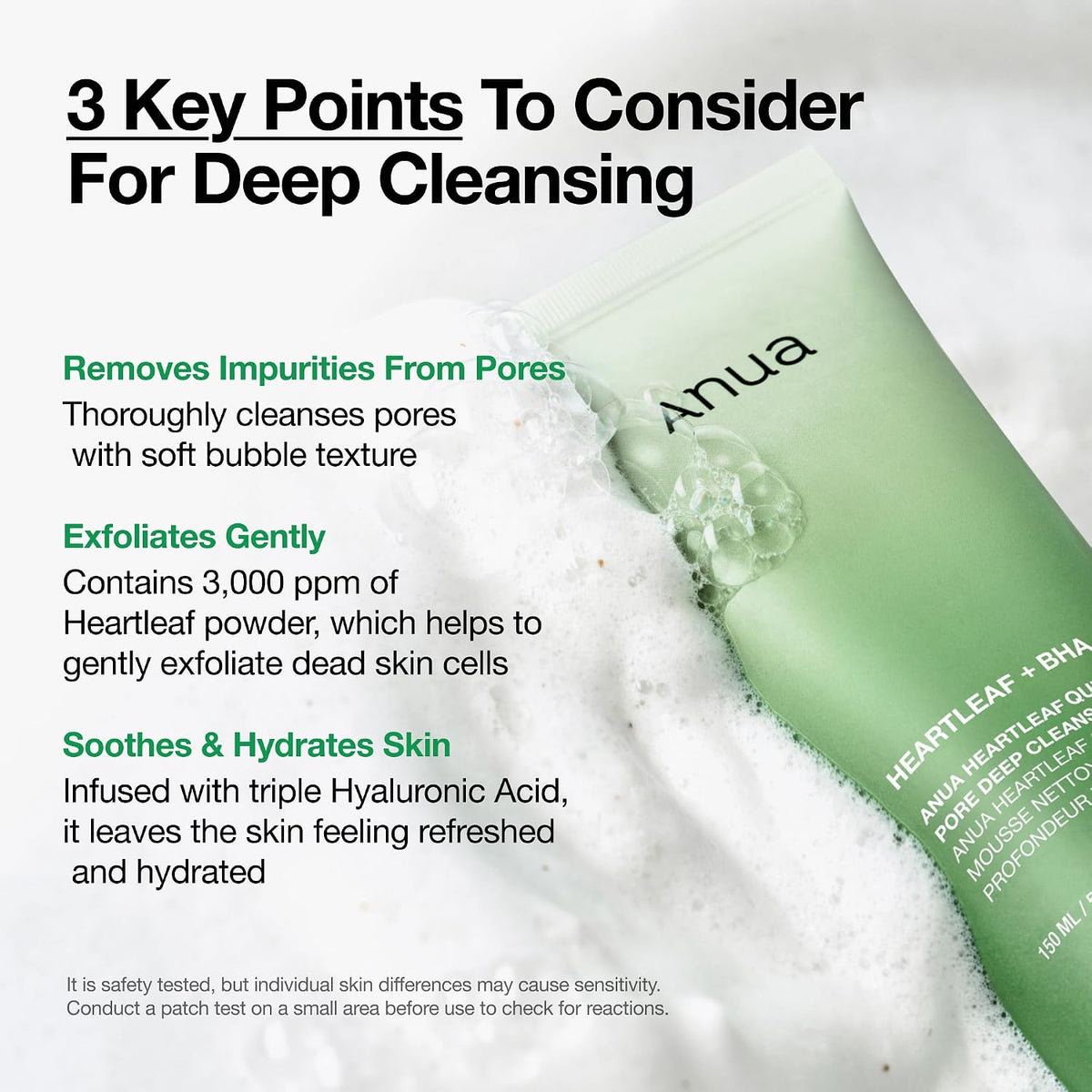 Anua Heartleaf Quercetinol Pore Deep Cleansing Foam 150ml - view 3