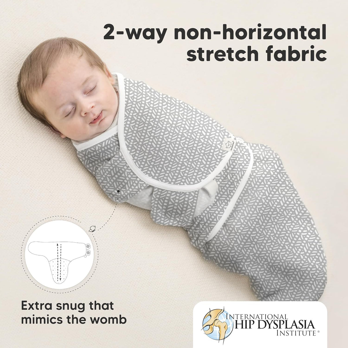 KeaBabies Organic Cotton Baby Swaddles, 0.5 TOG, Nordic, 0-3M, Pack of 3 - view 5