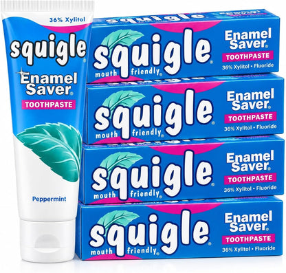 Squigle Enamel Saver SLS-Free Toothpaste with 36% Xylitol