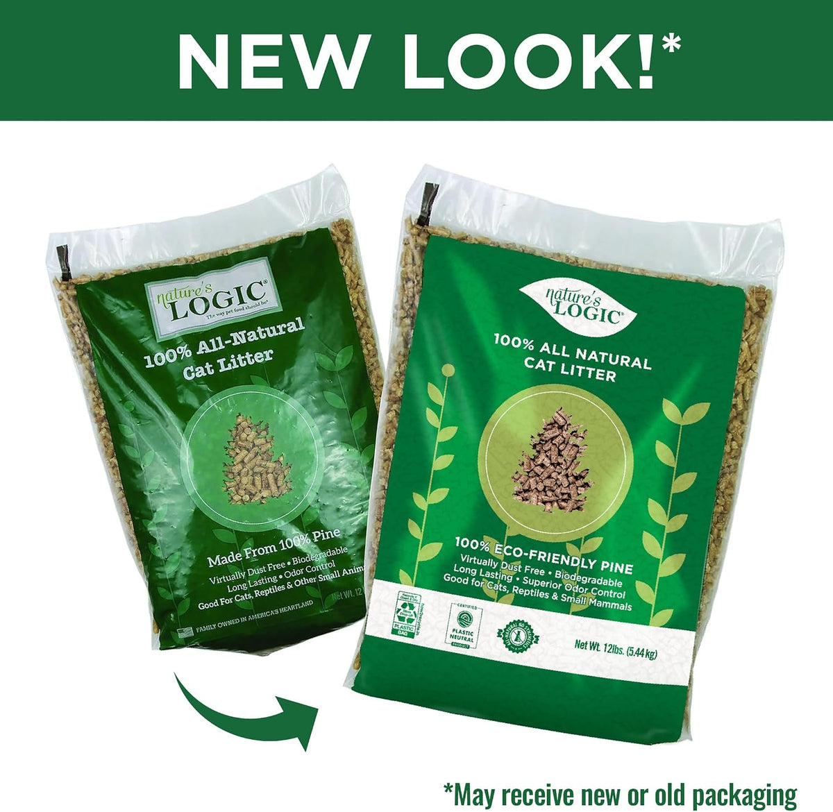Nature's Logic Pine Pellet Cat Litter, 100% Natural, Unscented, 12 lb - view 3
