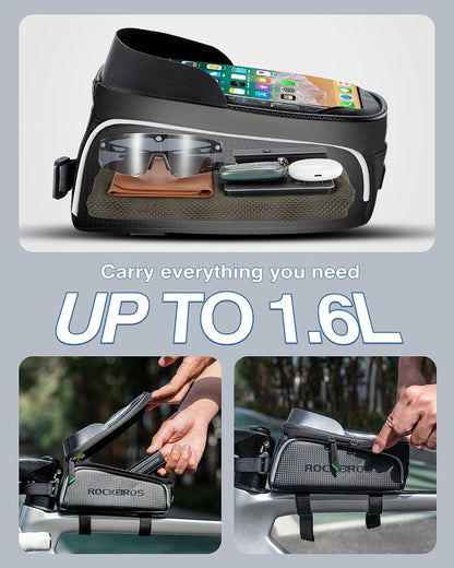 ROCKBROS Waterproof Bike Phone Front Frame Bag - view 5