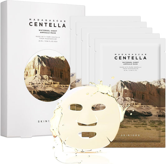 SKIN1004 Madagascar Centella Watergel Sheet Ampoule Mask, 5 x 25 ml