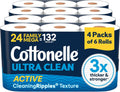 Cottonelle Ultra Clean Toilet Paper, 24 Family Mega Rolls