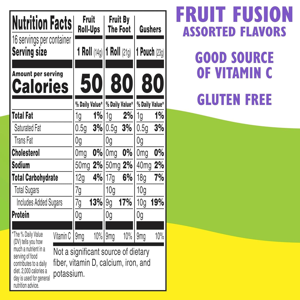 Fruit by the Foot, Fruit Roll-Ups & Gushers Variety Pack, 16 Count — alternate product view