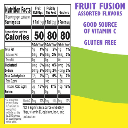 Fruit by the Foot, Fruit Roll-Ups & Gushers Variety Pack, 16 Count - view 2