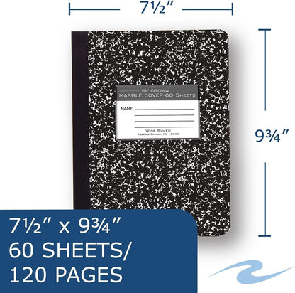 Roaring Spring Hard Cover Composition Notebook, Wide Ruled, 120 Pages - view 2