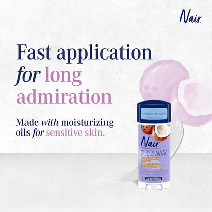 Nair Sensitive Formula Glide On Hair Removal Cream, 3.3 oz - view 3