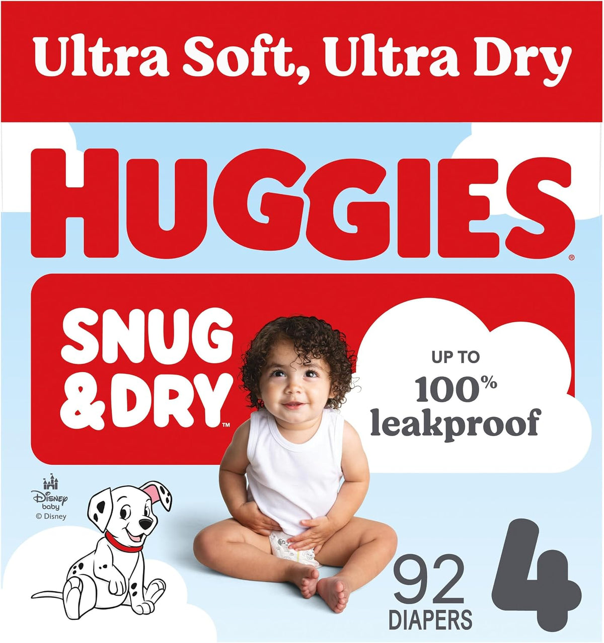Huggies Snug & Dry Nappies Size 4 (20-32 lbs), 92 Count