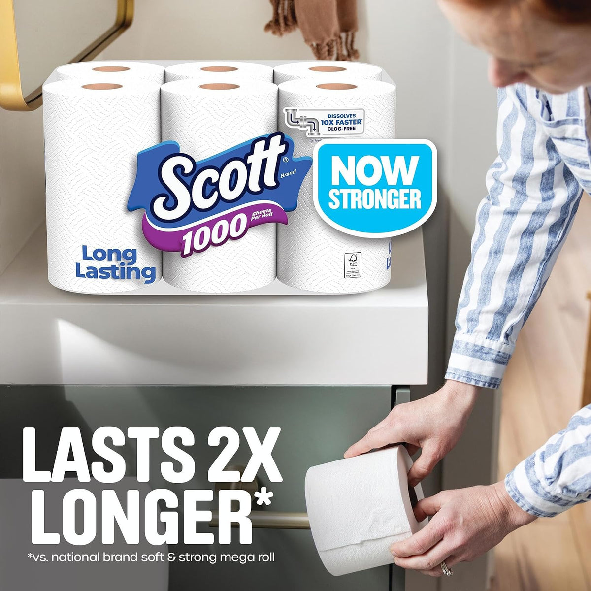 Scott 1000 Toilet Paper 18 Rolls, 1000 Sheets per Roll — alternate product view
