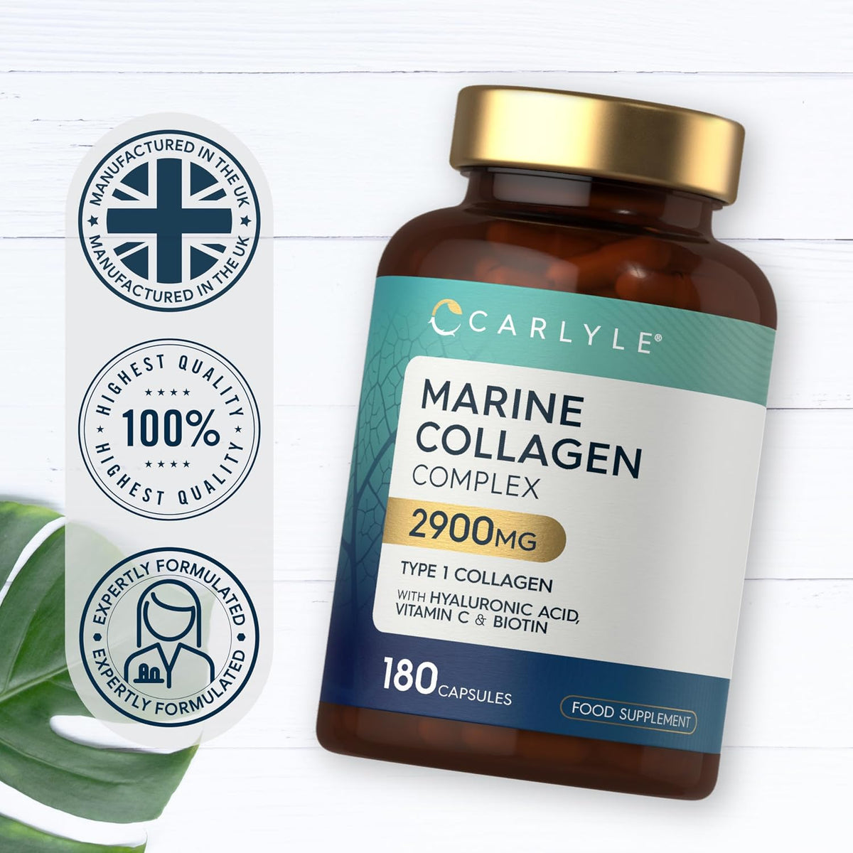 Carlyle Marine Collagen Capsules 2900mg with Hyaluronic Acid - view 4