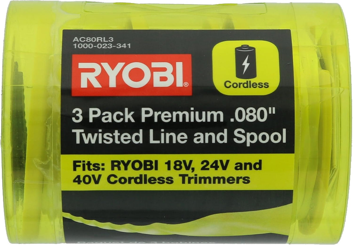 Ryobi One+ AC80RL3 .080 Inch Twisted Line and Spool, Pack of 3 - view 5