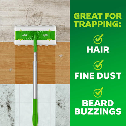 Swiffer Hair Magnet Deluxe Starter Kit, Collapsible Pole, 9 Dry + 2 Wet Cloths - view 3