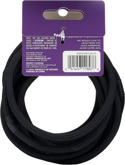 Goody Ouchless XL Extra Thick Hair Elastics, Black, 10 Count - view 4
