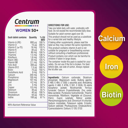 Centrum Women 50+ Multivitamin Tablets, 23 Nutrients, 30 Count - view 5