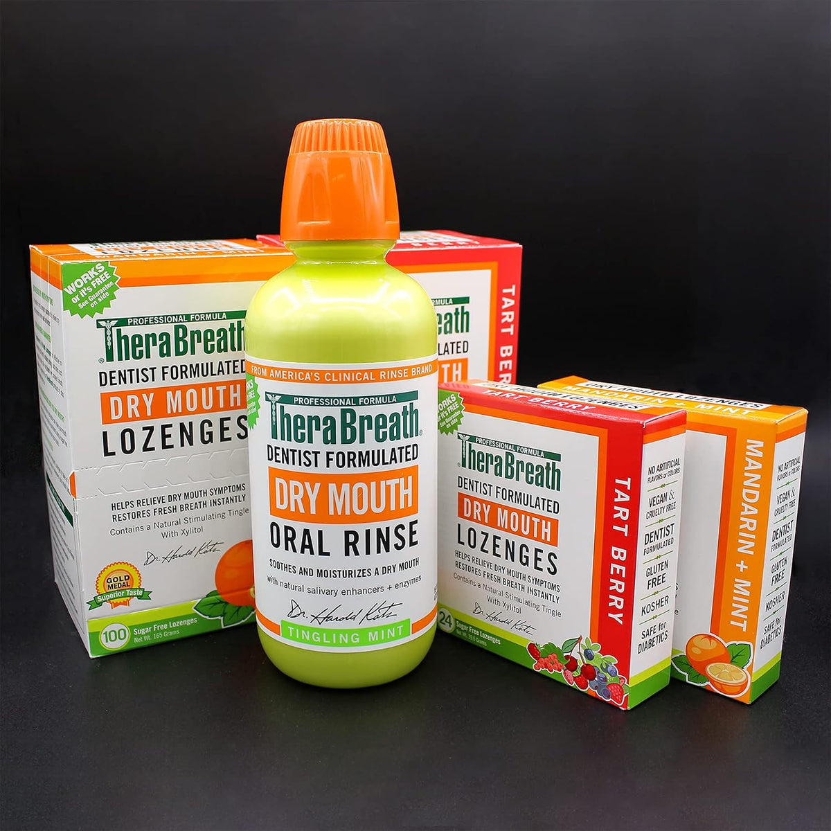 TheraBreath Dry Mouth Lozenges, Mandarin Mint, Sugar Free, 24 Count - view 4