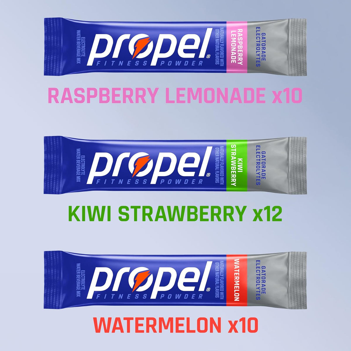 Propel Electrolyte Powder Drink Mix, 3 Flavour Variety Pack, 32 Servings - view 3