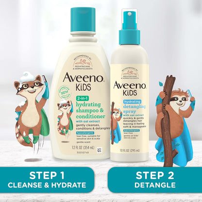 Aveeno Kids Hydrating Detangling Spray with Oat Extract 10 fl oz - view 5