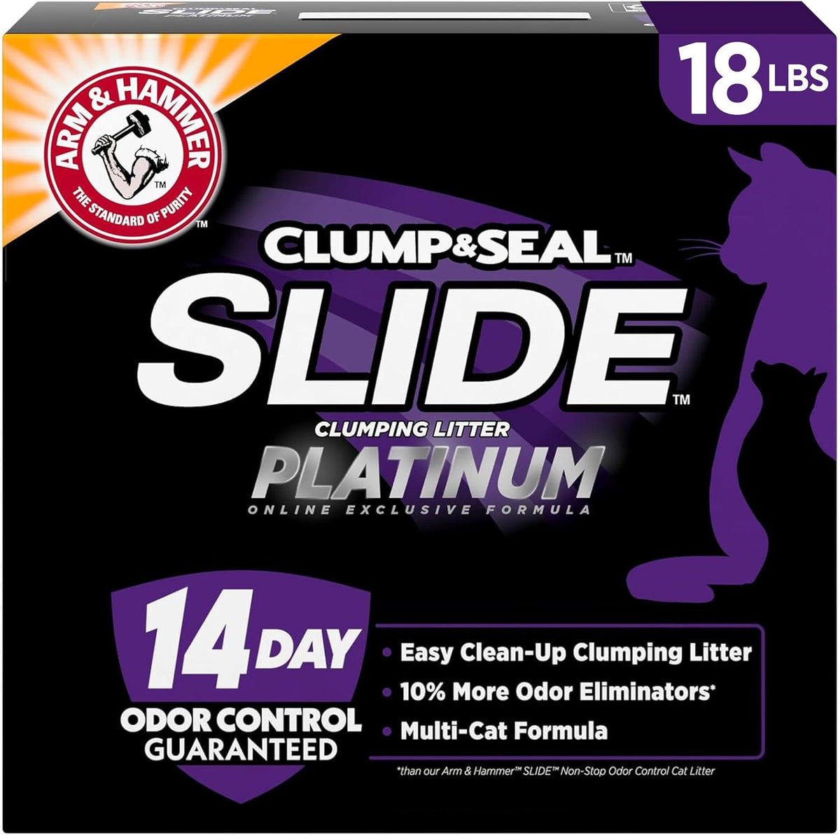 Arm & Hammer Slide Platinum Easy Clean-Up Clumping Cat Litter, 18 lb — product view