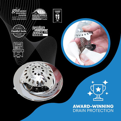 TubShroom Ultra Stainless Steel Bath Tub Drain Hair Catcher Combo - view 5