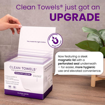 Clean Skin Club Clean Towels XL Disposable Face Towels, 50 Count - view 6