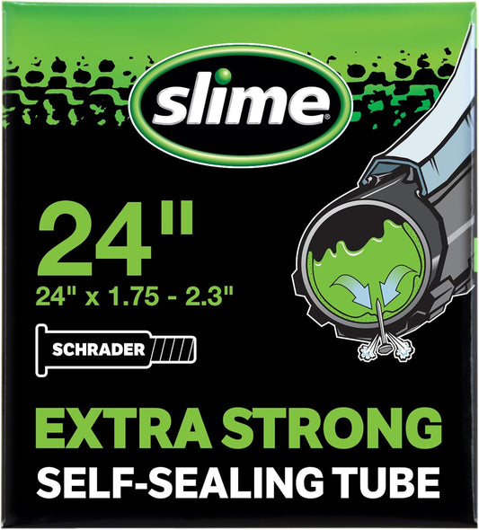 Slime Extra Strong Self-Sealing Bike Inner Tube, 24 x 1.75-2.3 in, Schrader