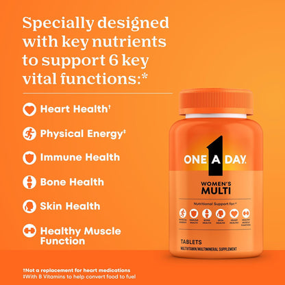 One A Day Women's Multivitamin with Biotin, Calcium, Iron and Zinc, 200 Count - view 3