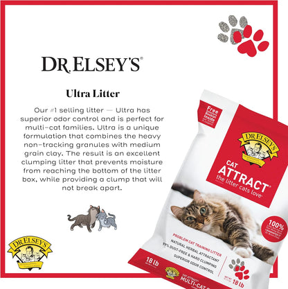 Dr. Elsey's Cat Attract Clumping Clay Cat Litter, 18 lb - view 3