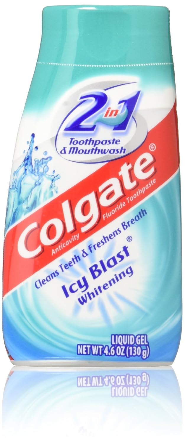 Colgate 2 in 1 Toothpaste and Mouthwash, Icy Blast Whitening 4.6 oz, Pack of 3 — product view