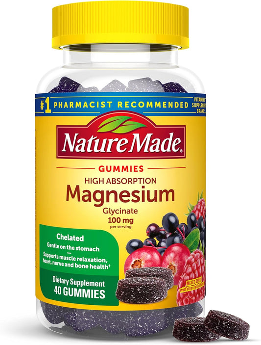 Nature Made Magnesium Glycinate 100 mg Gummies, 40 Count