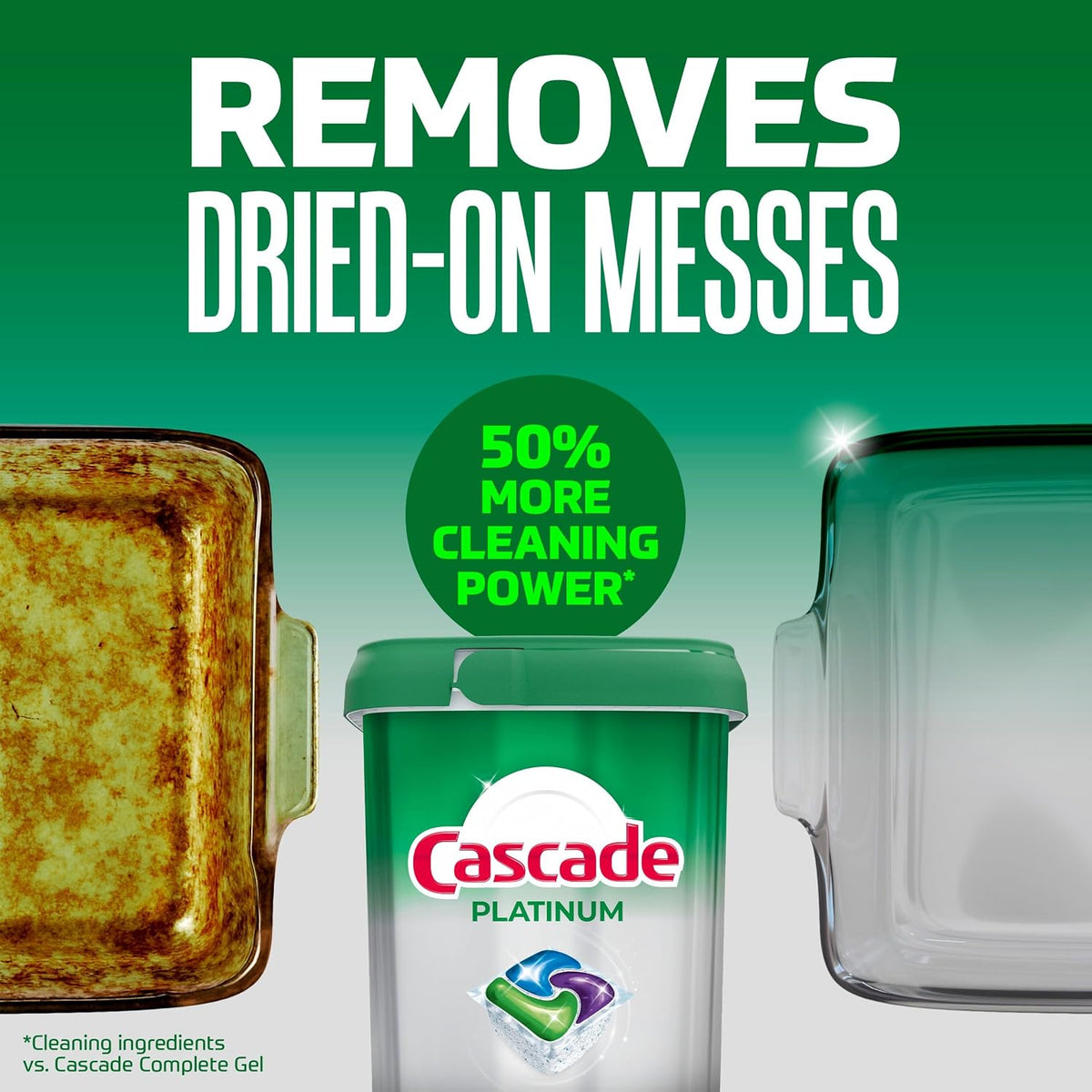 Cascade Platinum ActionPacs Dishwasher Pods, Fresh Scent, 12 Count - view 2