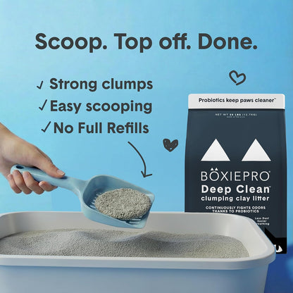 Boxie Probiotic Clumping Cat Litter, Unscented, Dust-Free, 40 lb - view 5