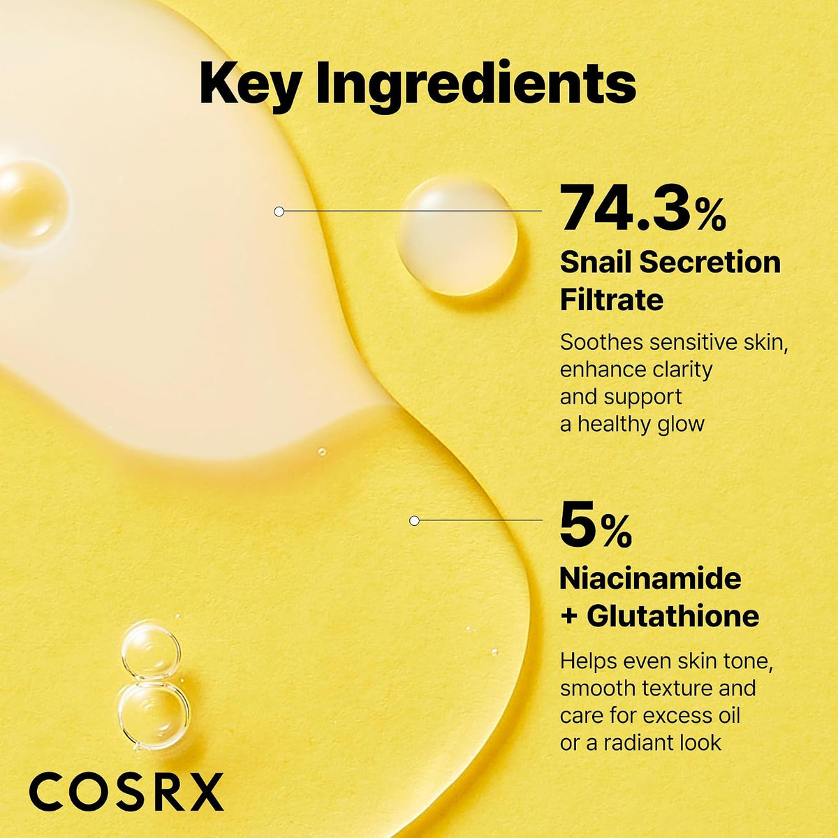 COSRX Niacinamide 5% and Snail Mucin 74% Dual Essence 80ml - view 4