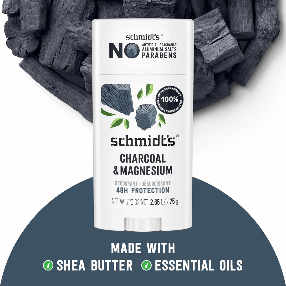 Schmidt's Natural Deodorant Charcoal + Magnesium 2.65 oz - view 4