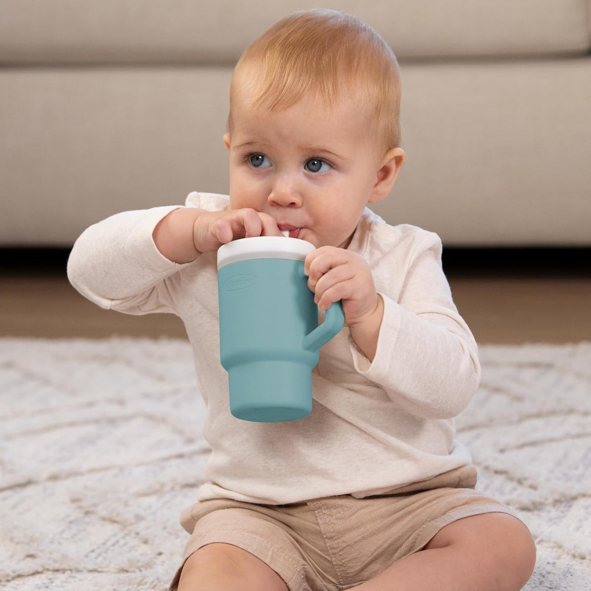 Infantino My 1st Tumbler with Straw and Handle 9 fl oz, Moody Blue — alternate product view