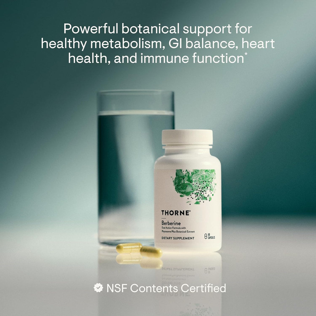 Thorne Berberine, Dual Action Phytosome and HCl Formula, 60 Capsules - view 2