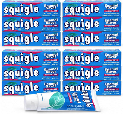 Squigle Enamel Saver SLS-Free Toothpaste with 36% Xylitol