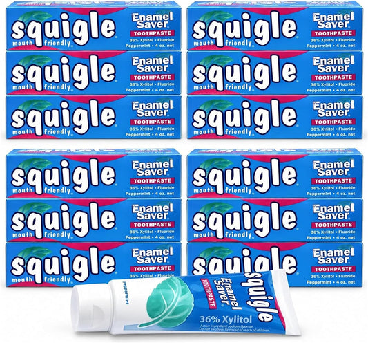 Squigle Enamel Saver SLS-Free Toothpaste with 36% Xylitol