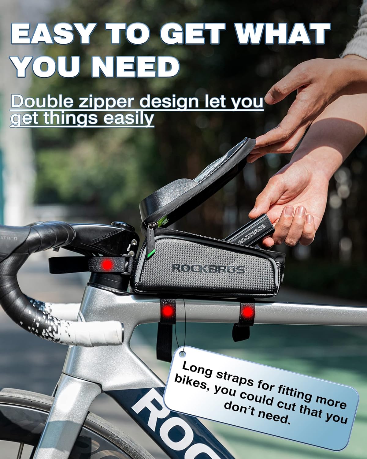 ROCKBROS Waterproof Bike Phone Front Frame Bag - view 6