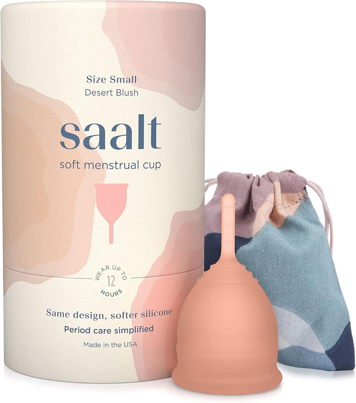 Saalt Soft Menstrual Cup, Small, Desert Blush — product view