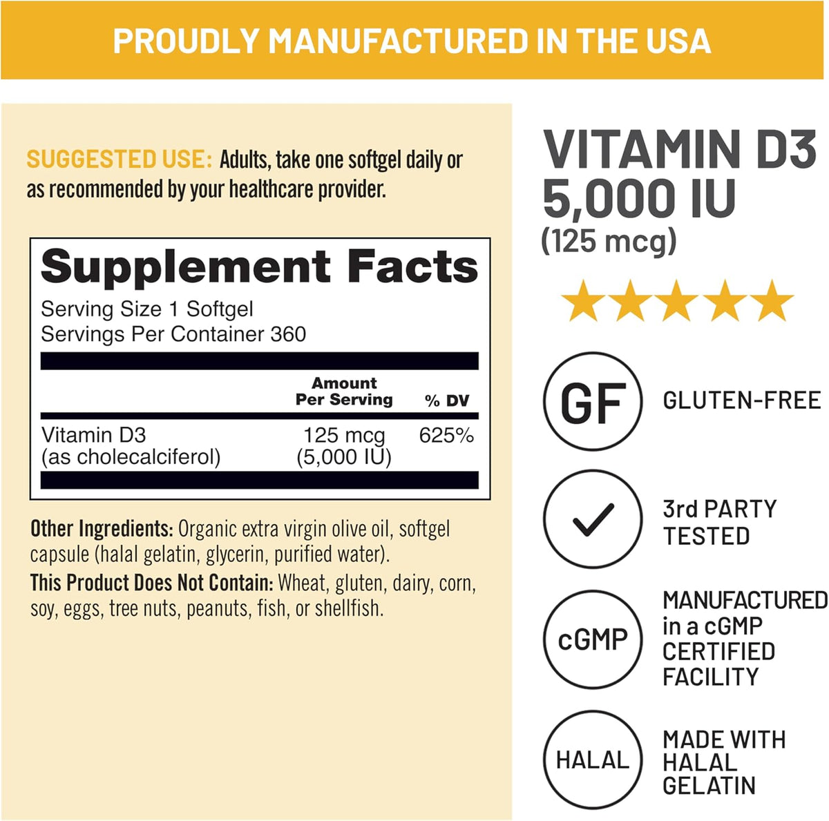 NatureWise Vitamin D3 5000 IU, 360 Mini Softgels - view 5