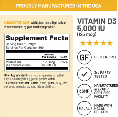 NatureWise Vitamin D3 5000 IU, 360 Mini Softgels - view 5