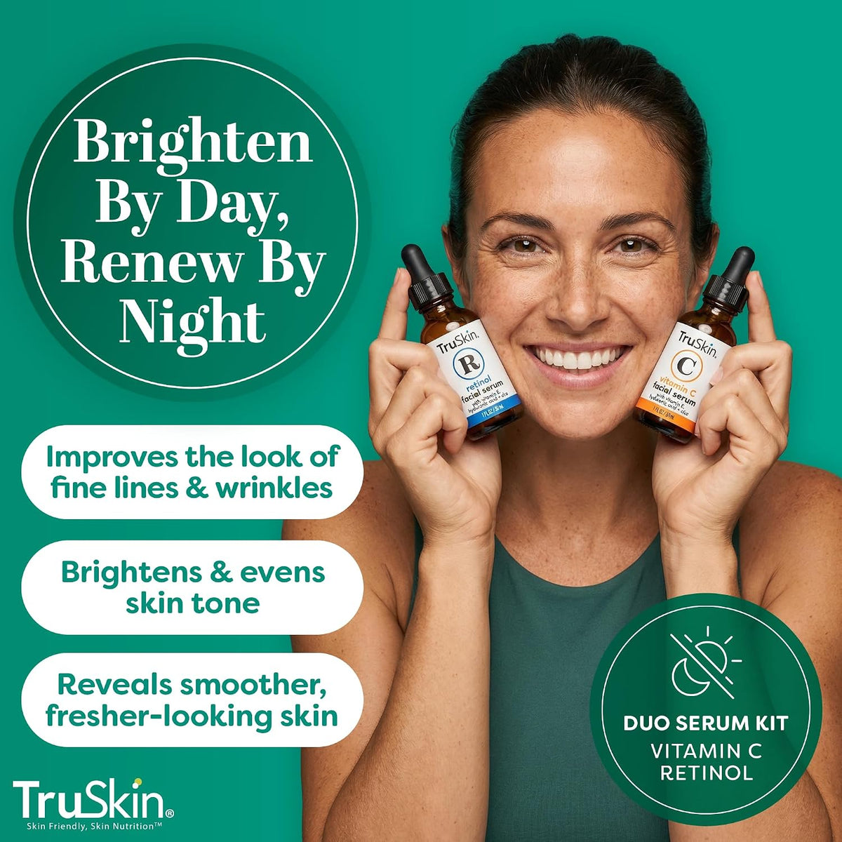 TruSkin Vitamin C Serum & Retinol Serum Duo, 2 × 30 ml (1 fl oz) - view 3