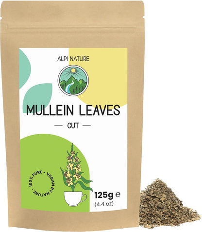 Alpi Nature Mullein Tea, Dried Cut Leaves, 125 g