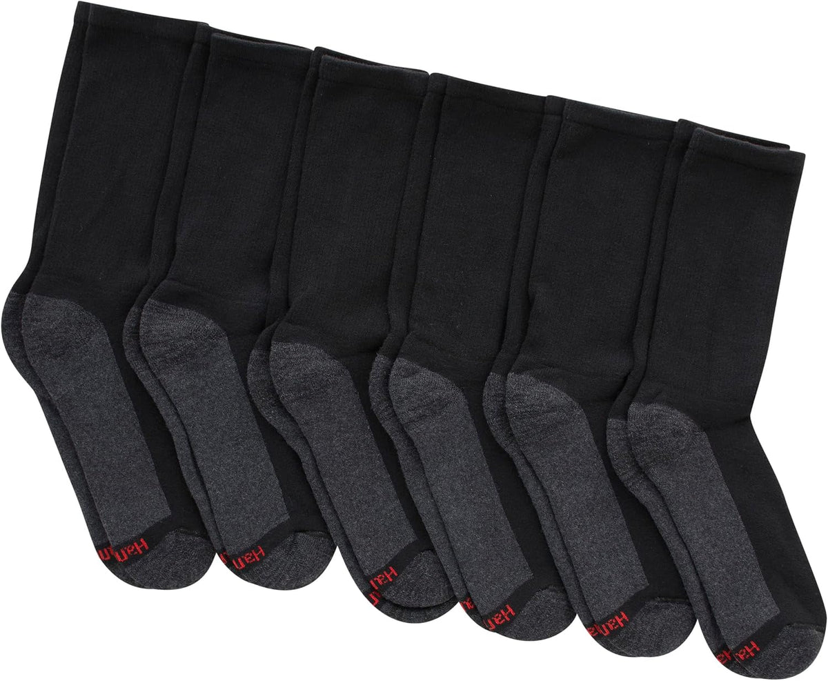Hanes Men's Max Cushion Crew Socks, 6 Pairs, US 6-12 - view 4