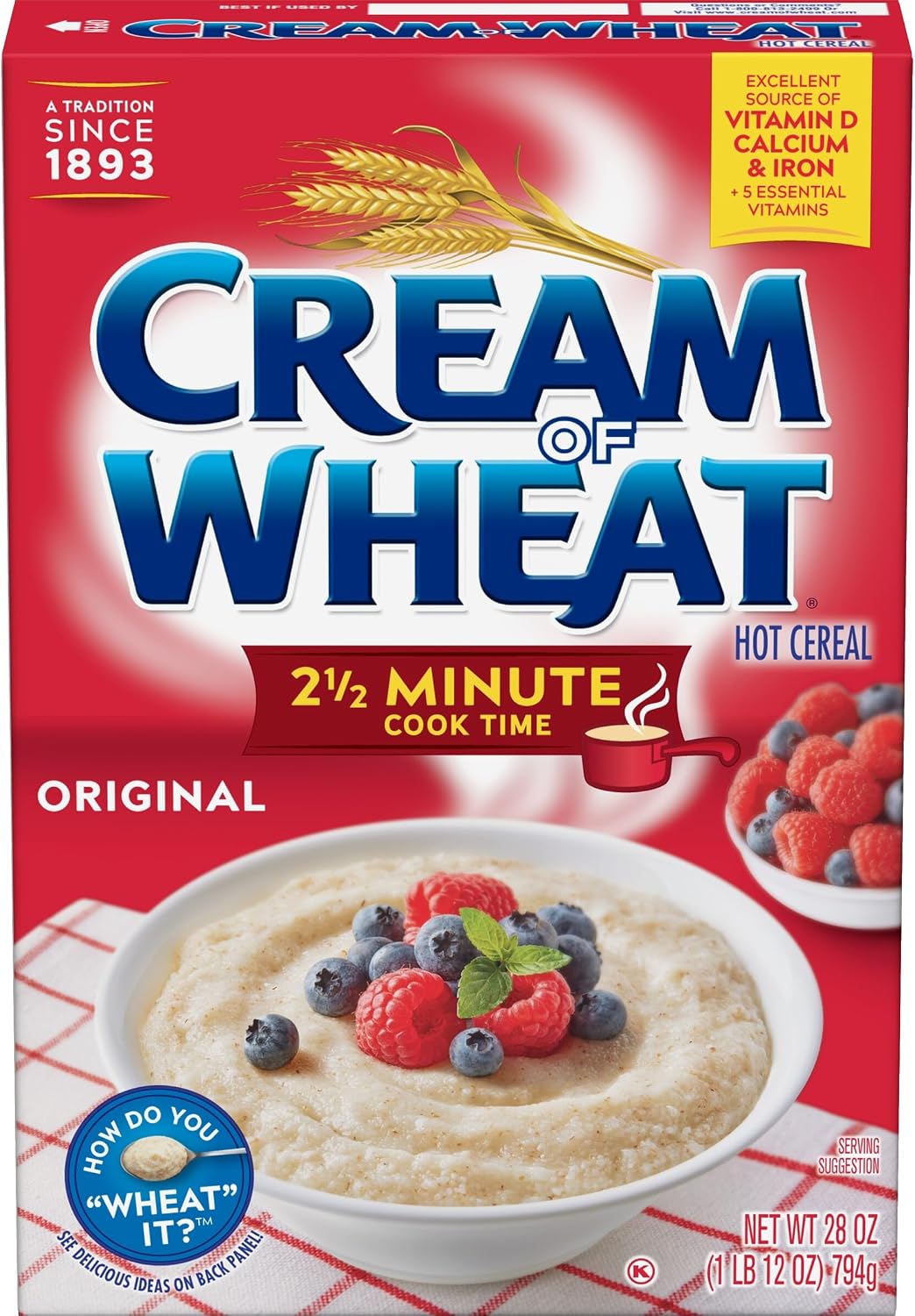 Cream of Wheat Enriched Farina, 2.5 Minute Cooking, 28 oz - view 2