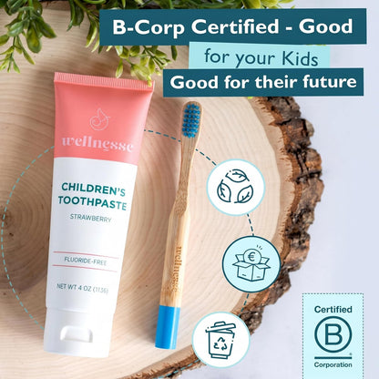 Wellnesse Kids Strawberry Hydroxyapatite Toothpaste Fluoride Free 4 oz - view 5