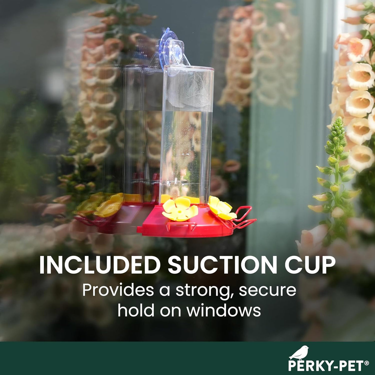 Perky-Pet Window Mount Hummingbird Feeder, 8 oz Nectar - view 5